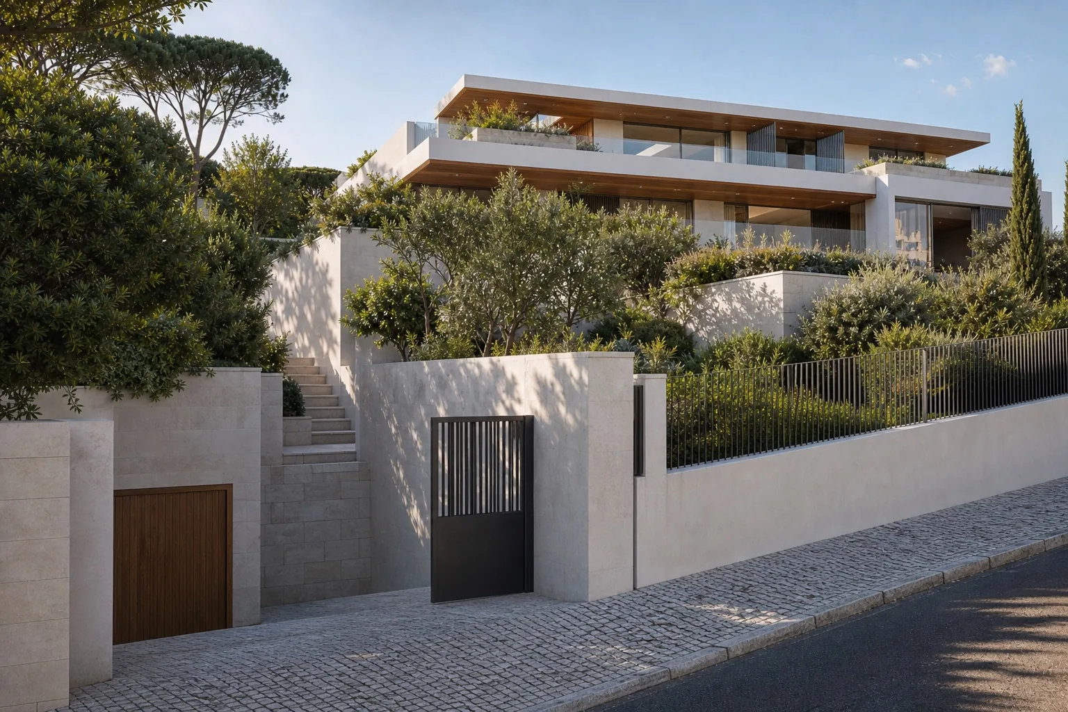 Conceptual visualisation of the Oeiras Villa street arrival